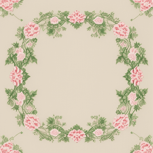 AI generated: High resolution "Embroidery pattern of delicate floral vines with intricate details, stitched on a l...