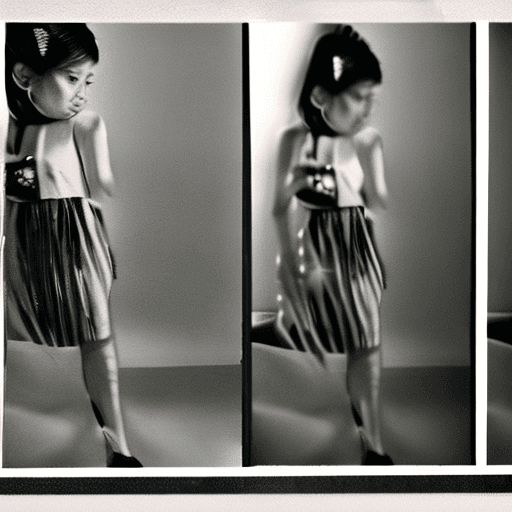 AI generated: female model, full body, Polaroid proof for a Chanel fashion shoot, hyper-realistic, lifelike, asian...
