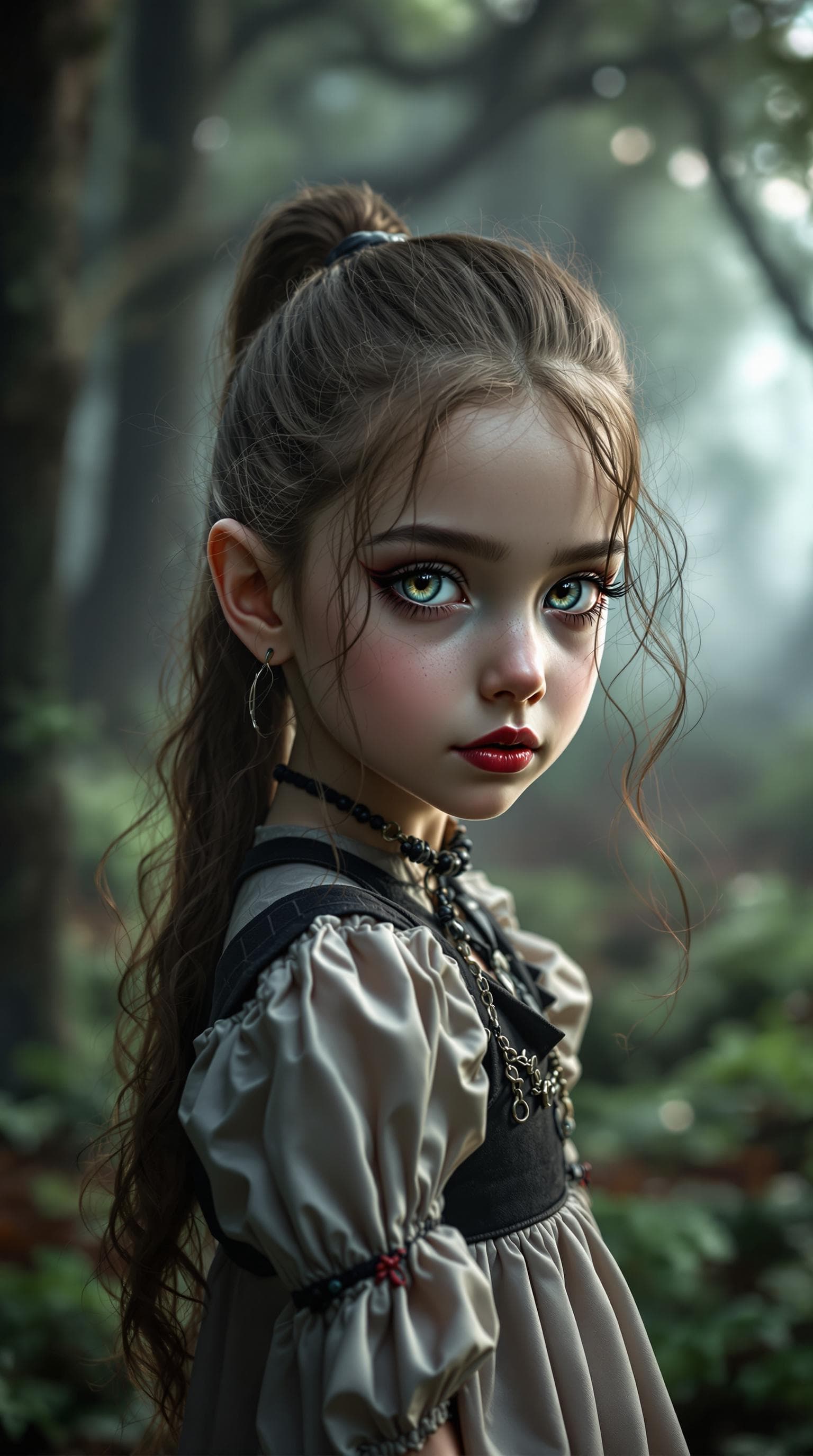AI generated: a professional photo of a exceptionally beautiful girl in the world (age 7), (seven year old) of a e...