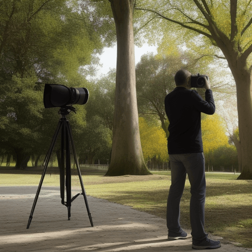 AI generated: Photoshooting in a local Art Novaue park