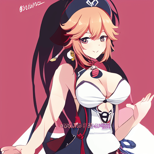 AI generated: anime, adopts, cute girl, anime face, detalised, high res, 8k, waitress, stylized anime image, gensh...