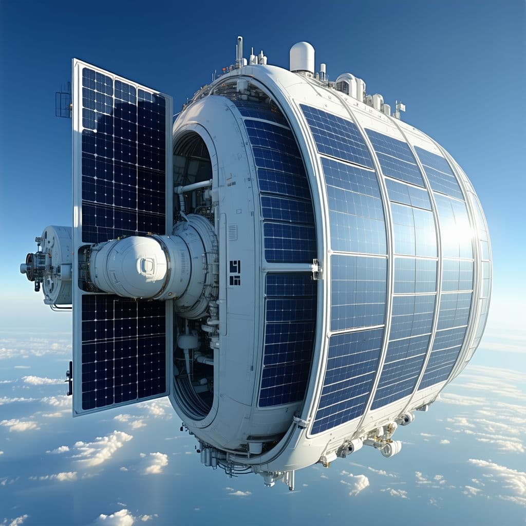 AI generated: How can i make a beautifull airlock  for space which have its own  solar collector in order not to d...