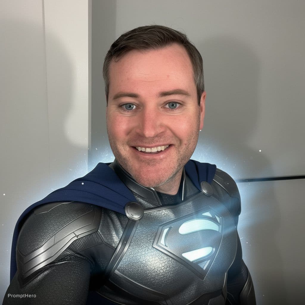 AI generated: Make me look like a super hero