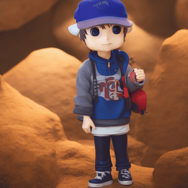 AI generated: cute anime boy wearing a fisher hat, funko, 8k uhd, cinematic lighting, stunning environment