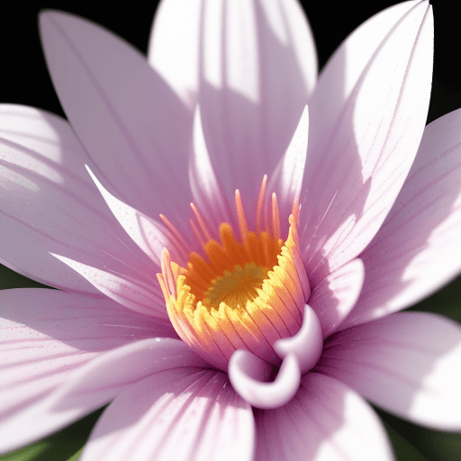 AI generated:  Hypermacro photography of Spring bright intricate flower, breaking through a blizzard, Sunbeams ray...