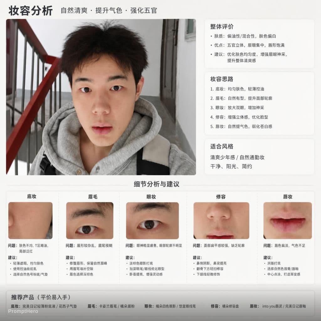 AI generated: makeup分析