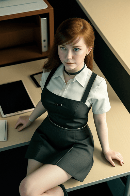 AI generated: ((best quality)), ((masterpiece)), ((realistic)), ((office secretary wearing office clothes)) , ((sh...