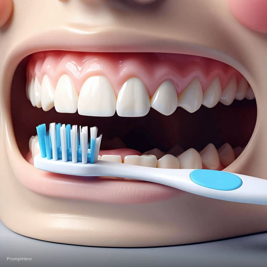 AI generated: freaked toothbrush, Digital painting, 3D modeling/rendering, contemporary, high saturation and contr...