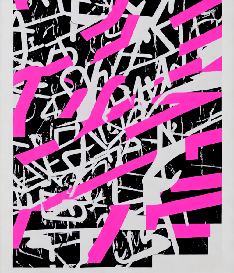 AI generated: David Carson graphic design style