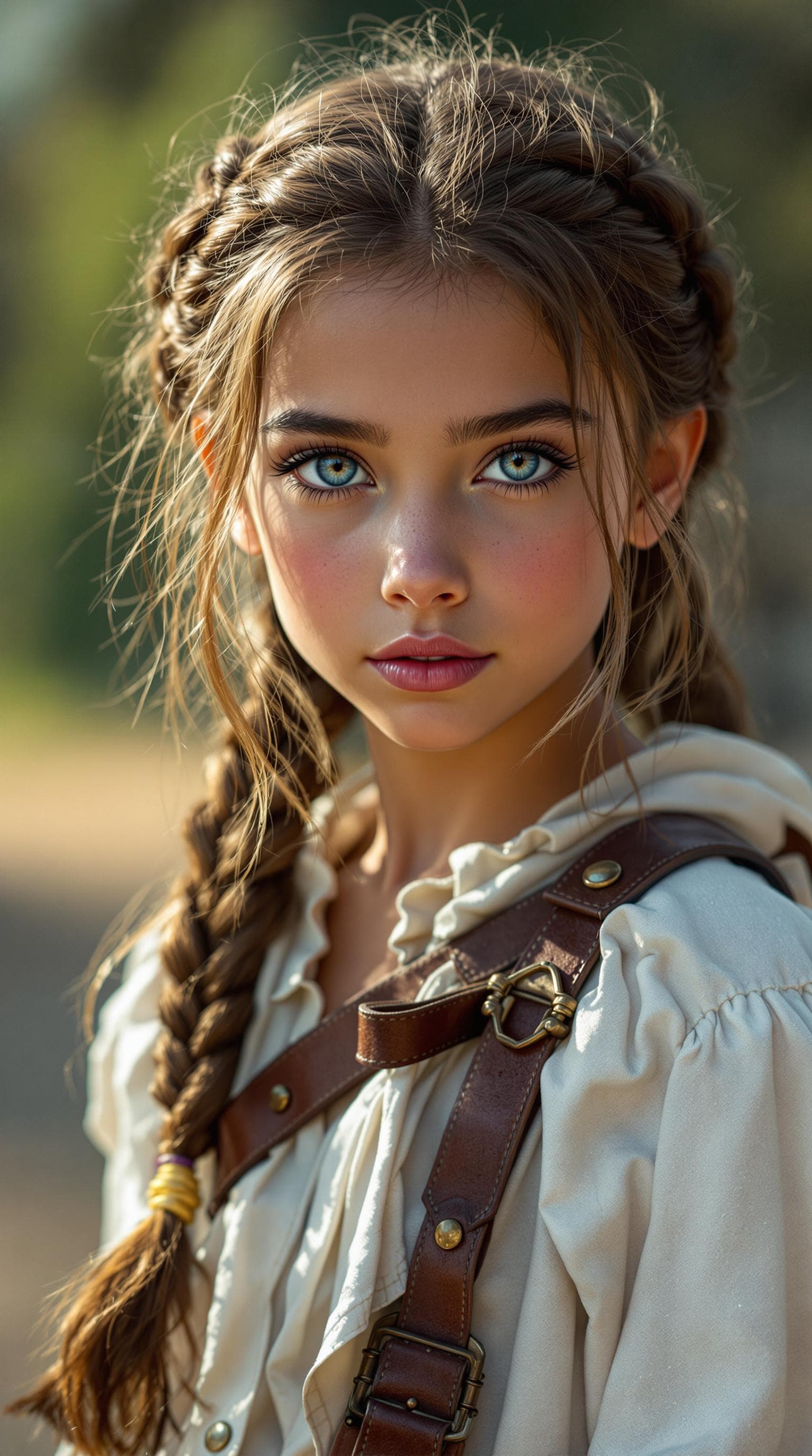 AI generated: a professional photo of a exceptionally beautiful girl in the world (age 9), (nine year old), highly...