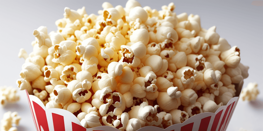 AI generated: popcorn  looking nice and hot 
