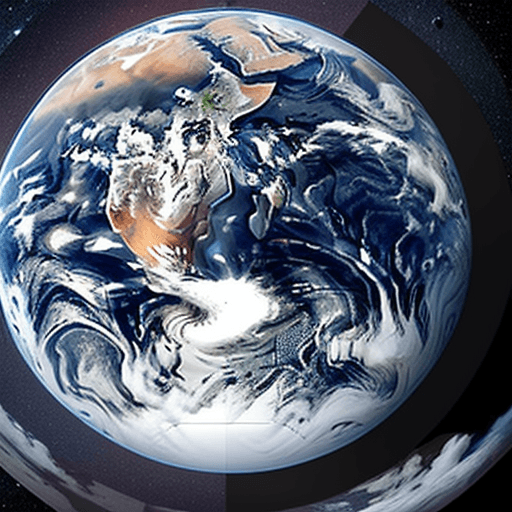 AI generated: create a earth image in the space 