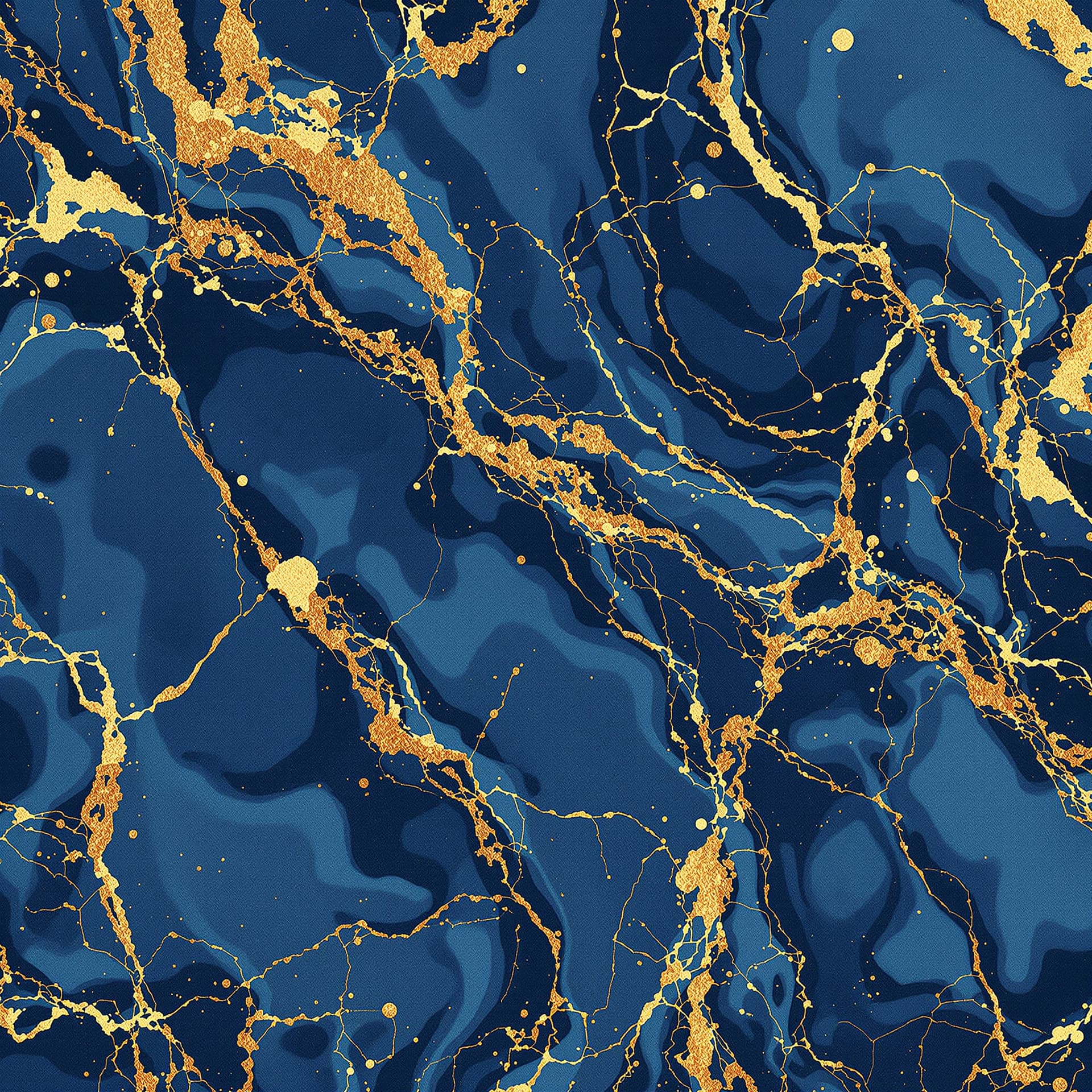 AI generated: seamless smooth Blue and gold marble texture pattern, 3d illustration, cinematic, high detail, hyper...