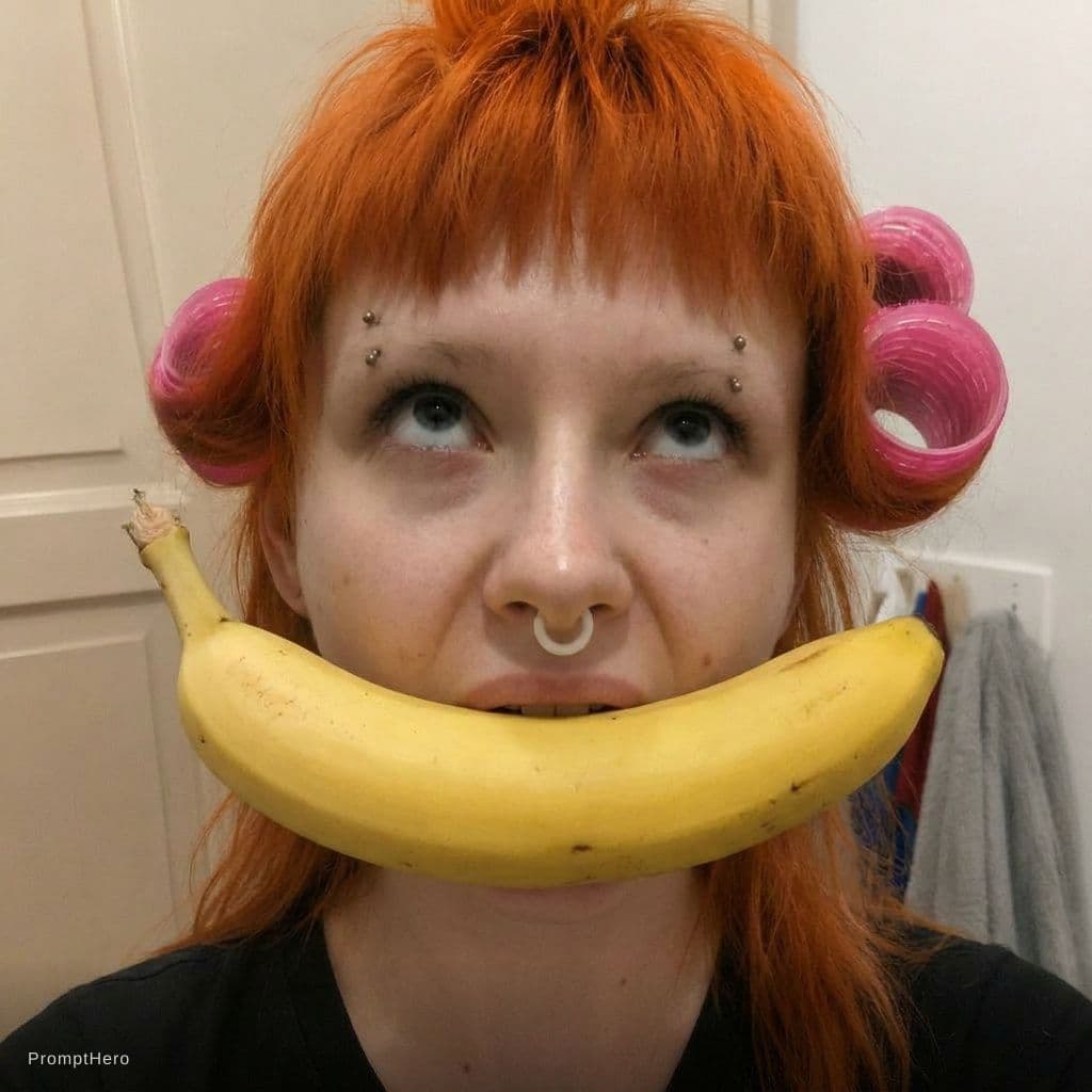 AI generated: Huge banan in my mouth