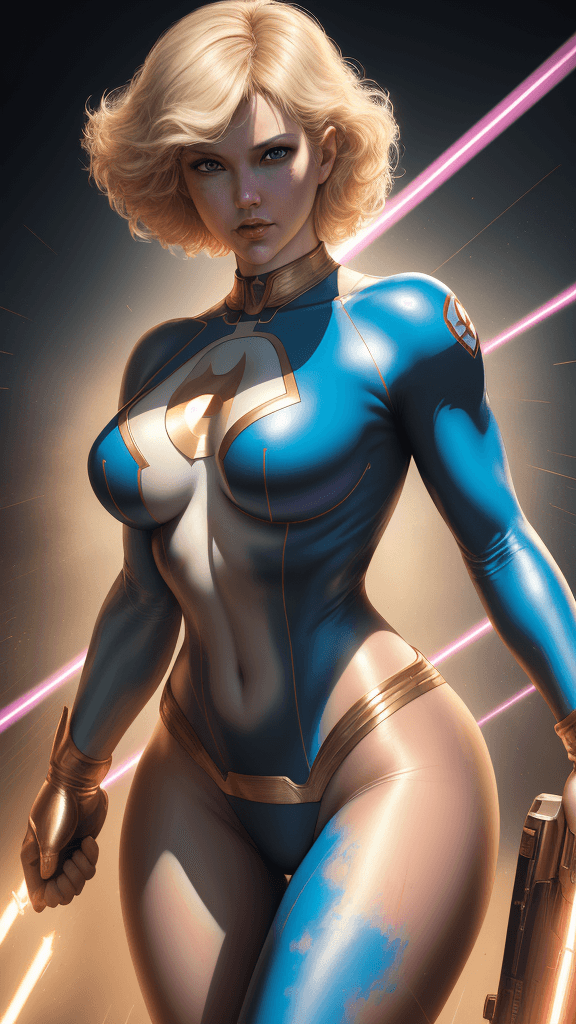 AI generated: (((best quality ,8k, 16k, highres, masterpiece:1.2),DC database feature of ((Power Girl)):2.5, Promi...