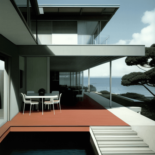AI generated: Hyper realistic eye level exterior photo of a Hyper realistic eye level exterior photo of a mid cent...