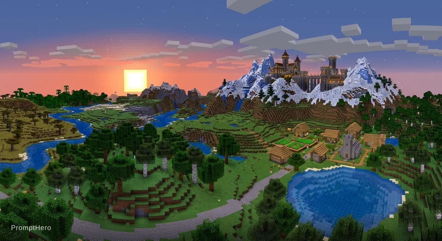 AI generated: minecraft panorama
