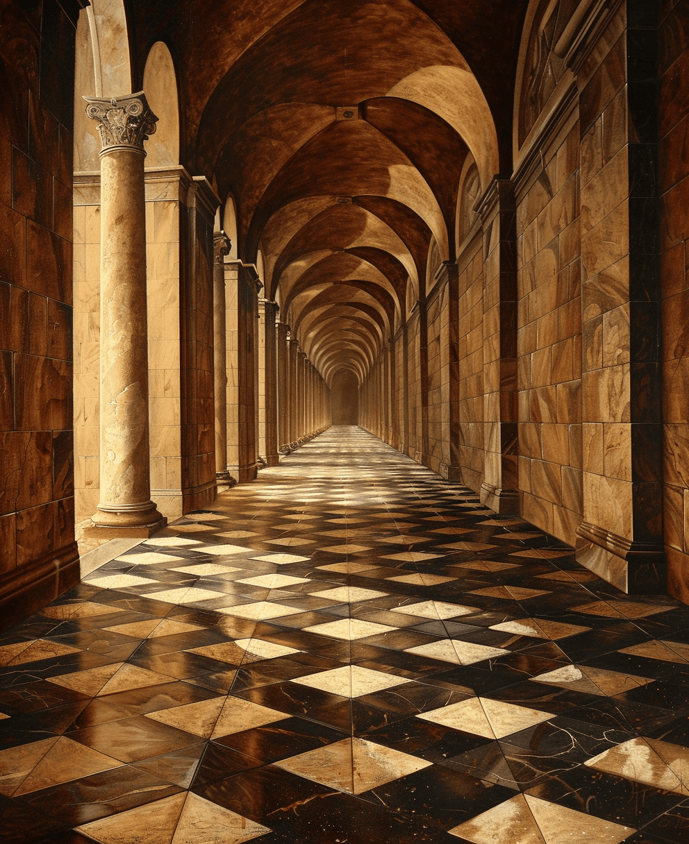 AI generated: the pantheon rome louvre, in the style of domestic interiors, 19th century american paintings and wo...