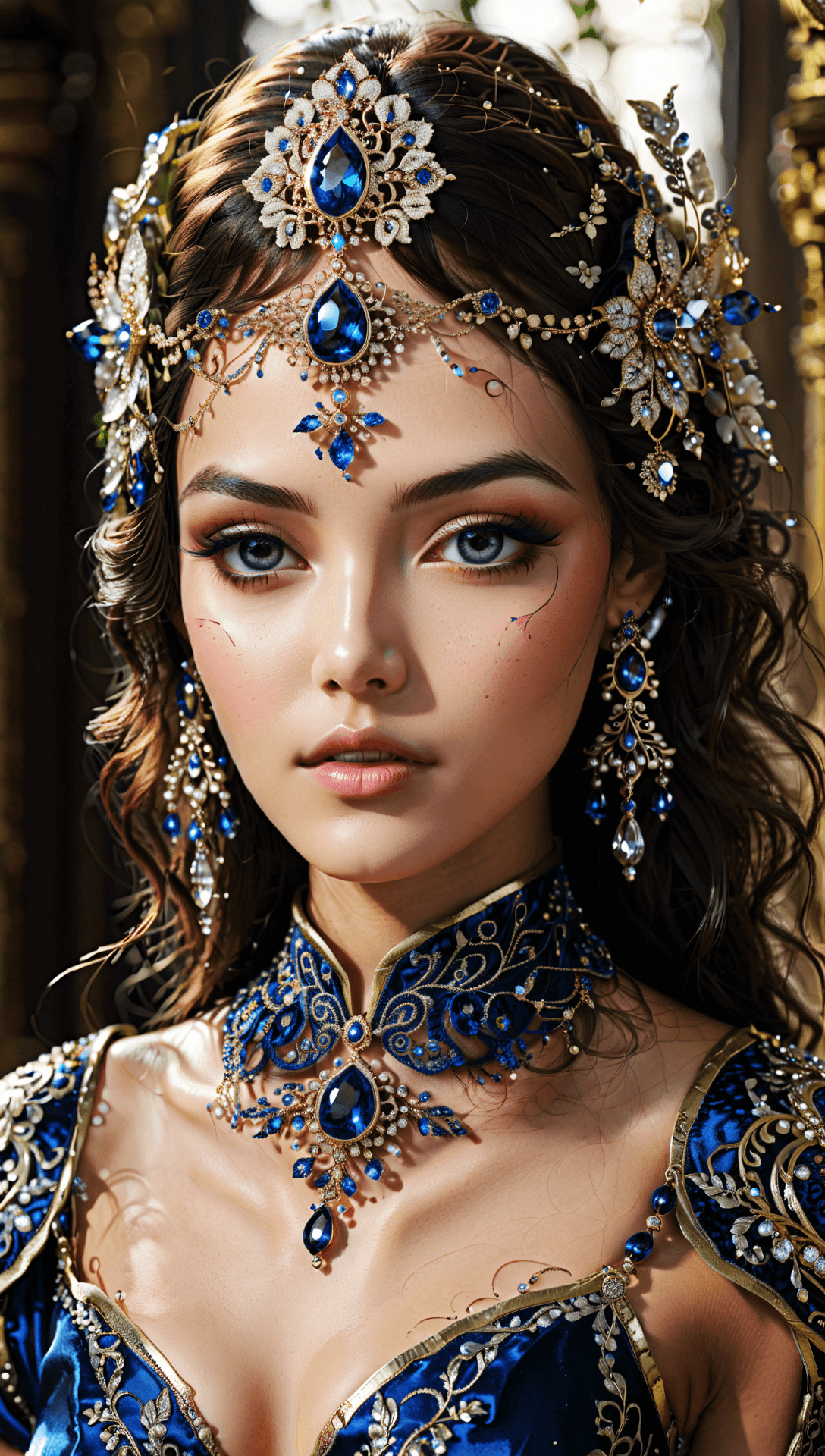 AI generated: Create an imaginary portrait of a character from a distant realm beyond our own. Envision an individ...