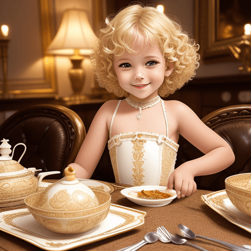 AI generated: Blonde curly short hair,very heavy suntanned skin, smiling,group of Little smallkid, 5-7 years old, ...