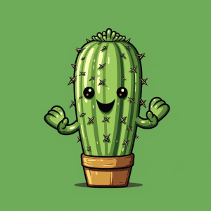 AI generated: Tshirt illustration, Mexico-themed cactus, hd, Illumination Entertainment, Amy Judd, svg, vector, ca...