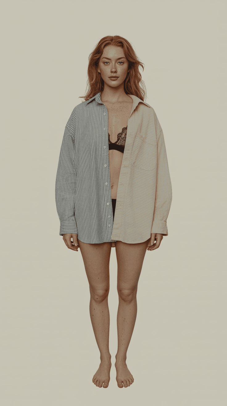 AI generated: Full-body head-to-toe portrait of a 29-year-old ginger woman with freckles only on her cheeks (no ma...