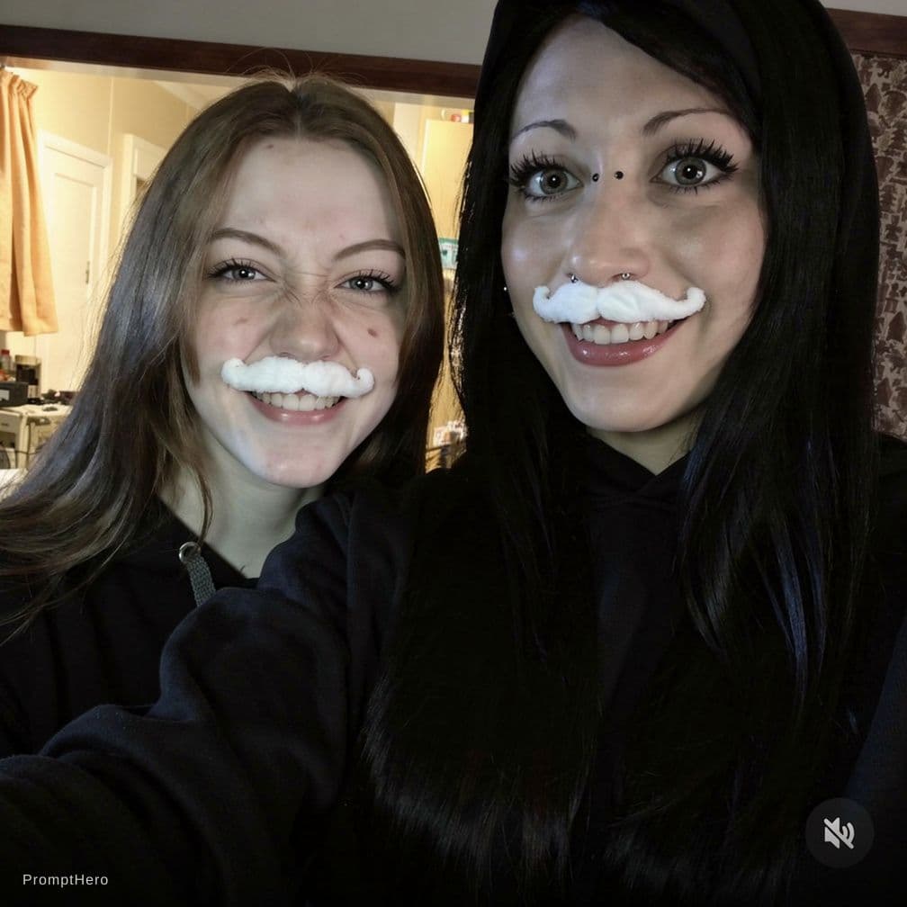AI generated: Women drooling milk. Bra.