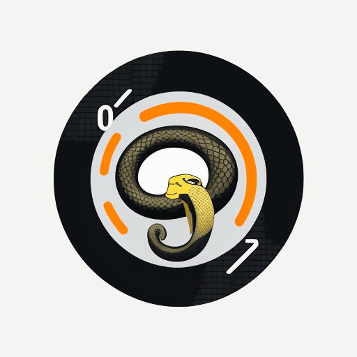 AI generated: modern the numbers 2025 illustrated icon, written in the form of a snake mono color, vector style --...