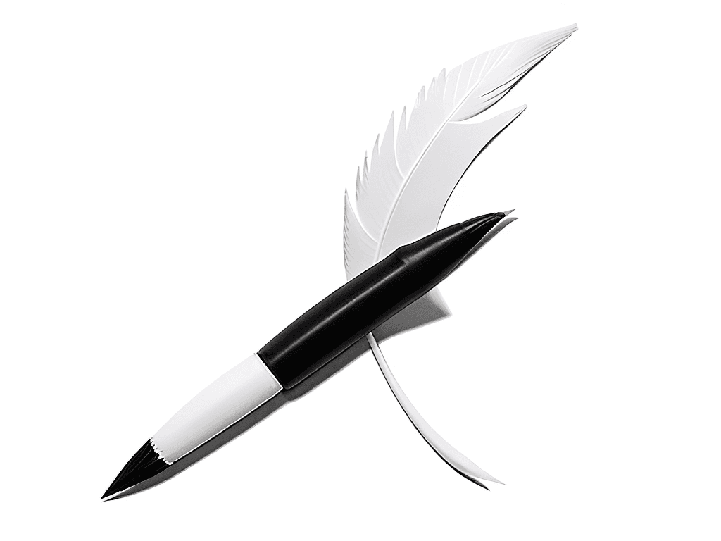 AI generated: A una pluma estilográfica,en la parte superior de la imagen, le resbala una gota blanca que a medida...
