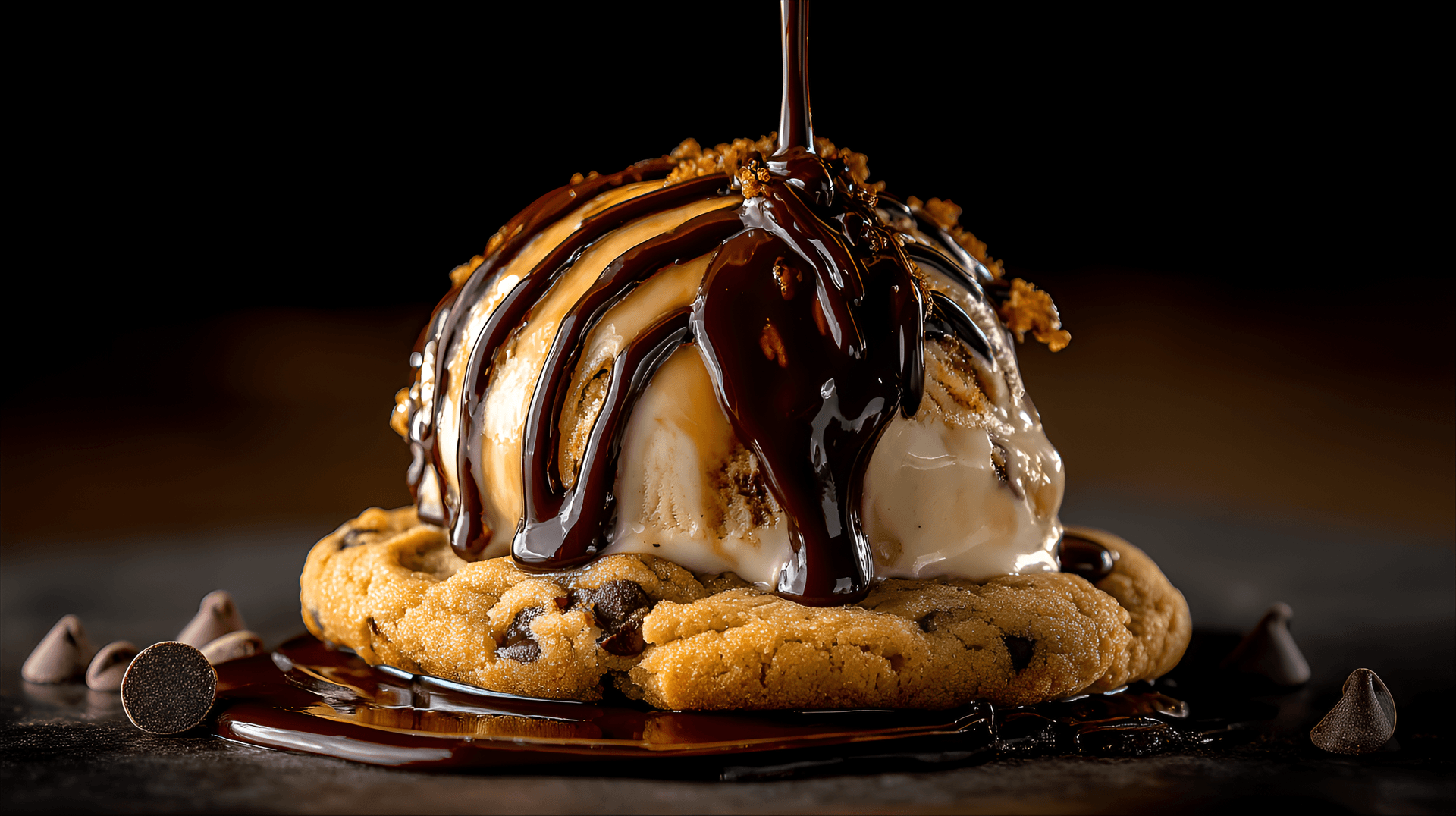 AI generated: Two freshly  "bread" of the sandwich A generous scoop of creamy, chocolatey ice cream nestled betwee...