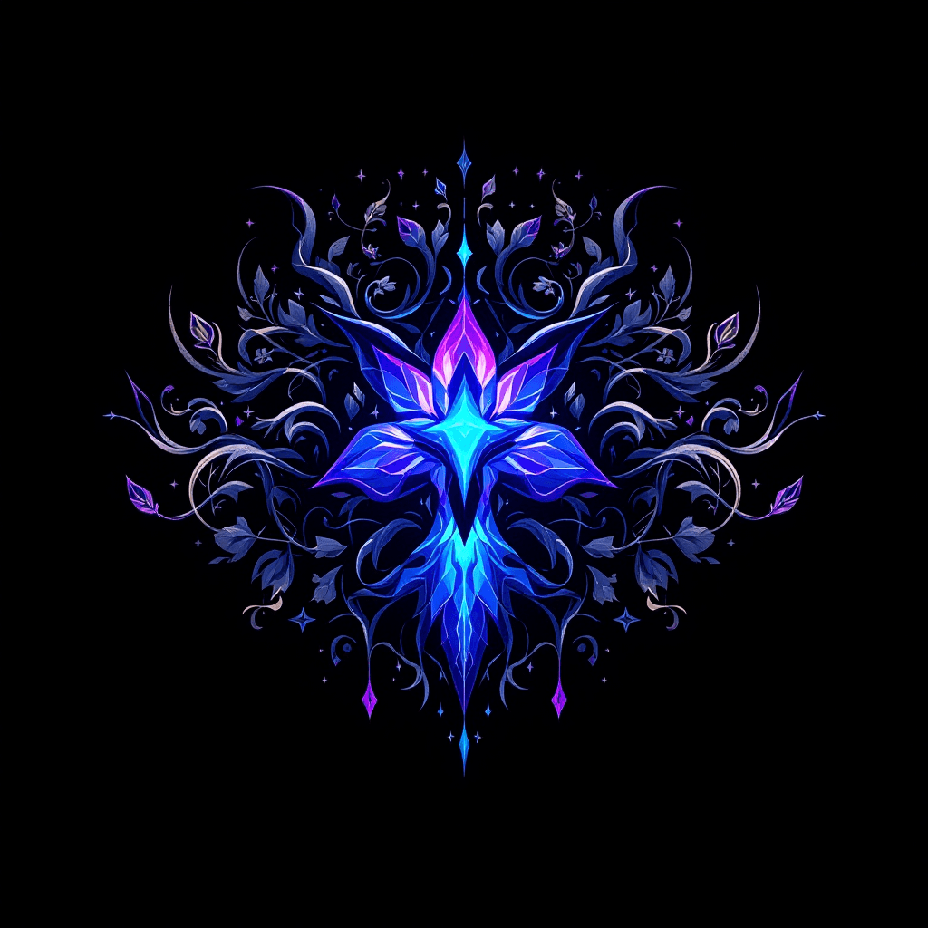 AI generated: Mystic Logo with font "FANTASIA WALLPAPER"