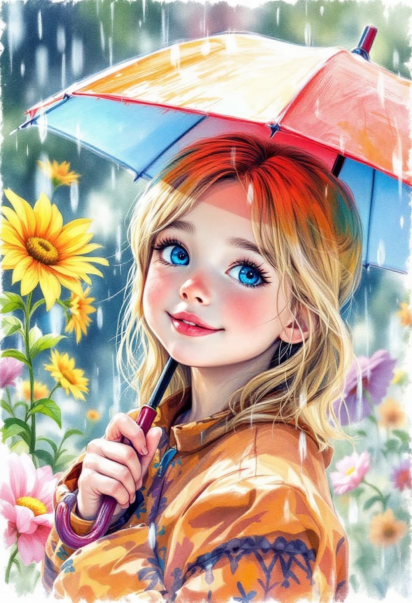 AI generated: Sketch, Beautiful Colored Pencil Line Art, Beautiful Curves, Brush Technique, Artistic, Beautiful, 5...