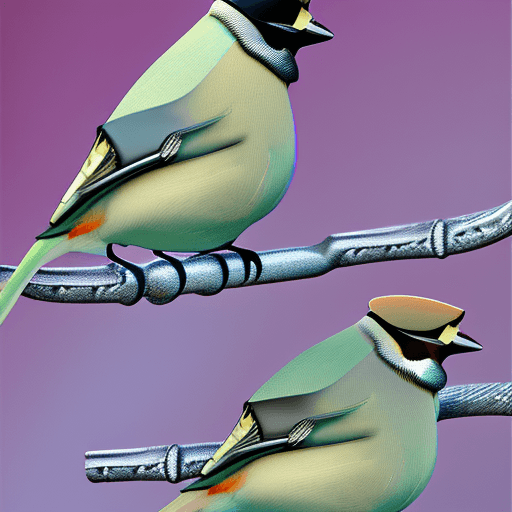 AI generated: ethereal Bohemian Waxwing bird, Bombycilla garrulus :: intricate details, ornate, detailed illustrat...