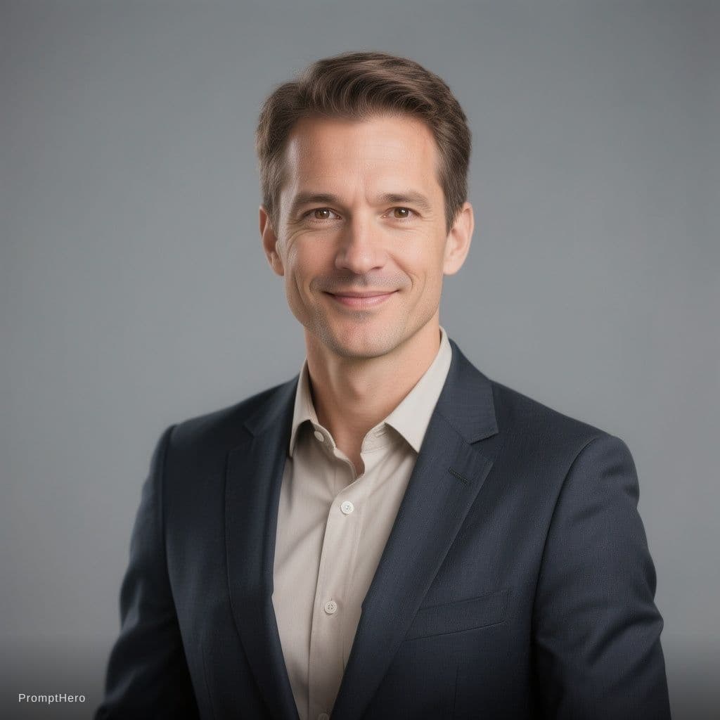 AI generated: Create a photorealistic, high-resolution corporate headshot
of the individual from the provided ima...