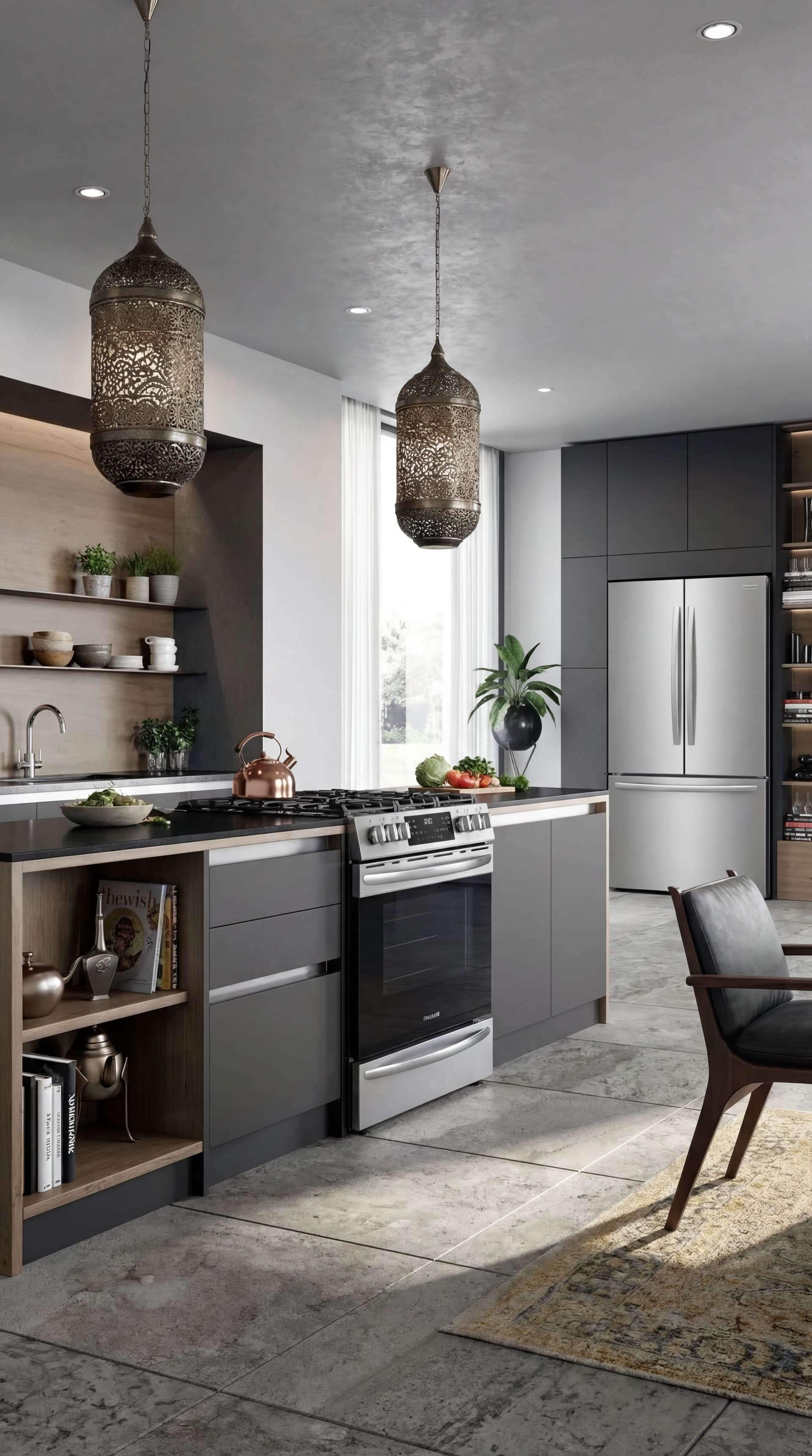 AI generated: Make a lifestyle photo. Make inspiration kitchen based on input image 3