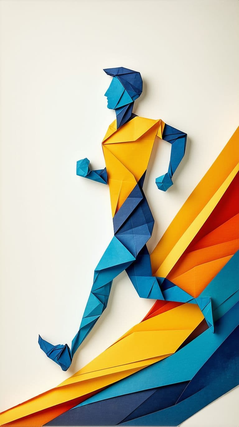 AI generated: An image with numbers 3, 5 and 7.

Must reflect the spirit of running, long roads and effort.

O...