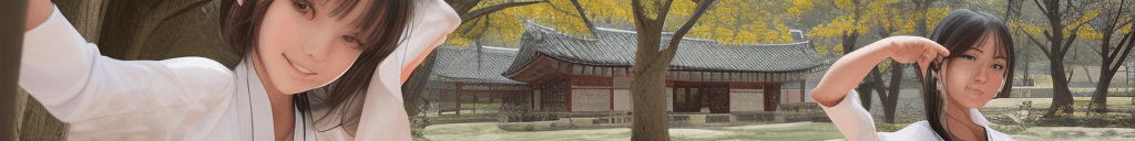 AI generated: outside:1.5, 1girl, is(practicing Taekwondo:)at(Changdeokgung:), (korean:0.4, Celtic, :0.3, Romanian...