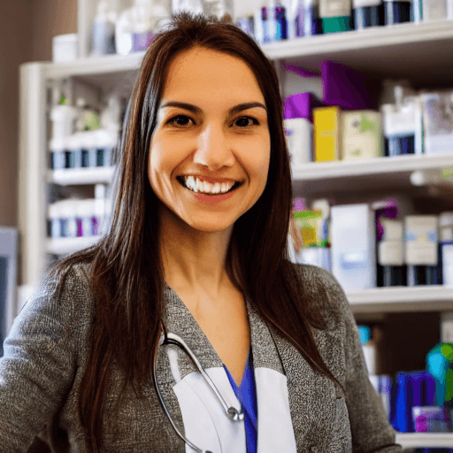 AI generated: photograph quality, self-confident female doctor who is loved by both his students and patients. She...