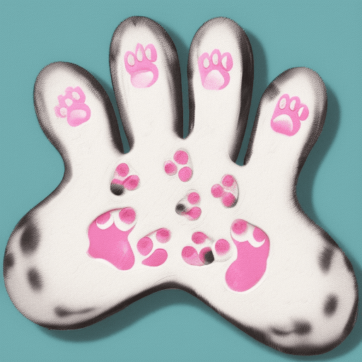 AI generated: cat paw print