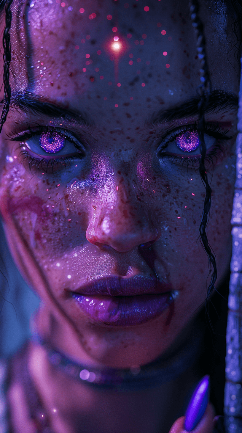 AI generated: 3D rendering alien woman