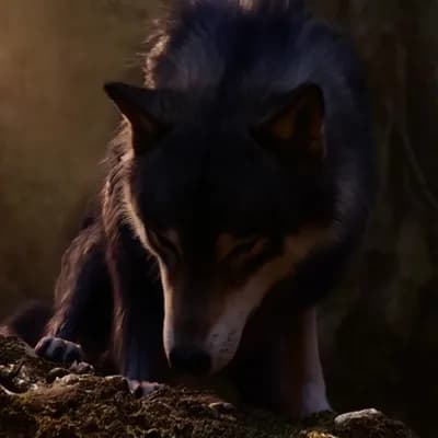 AI generated video: wolf