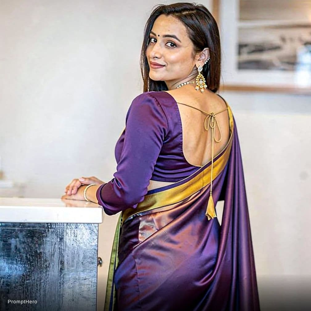 AI generated: Remove saree and be open 