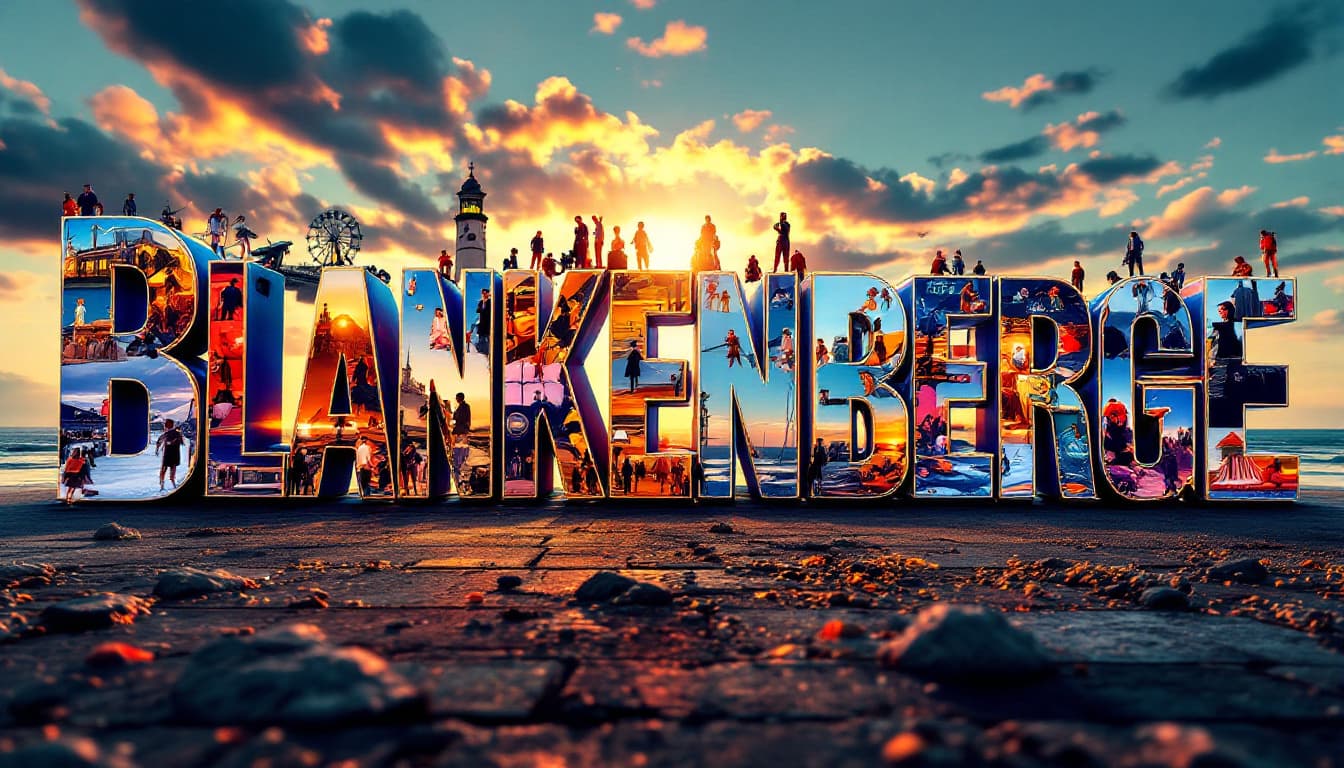 AI generated: A striking, high-contrast cinematic photo-style vertical collage that captures the essence of Blanke...