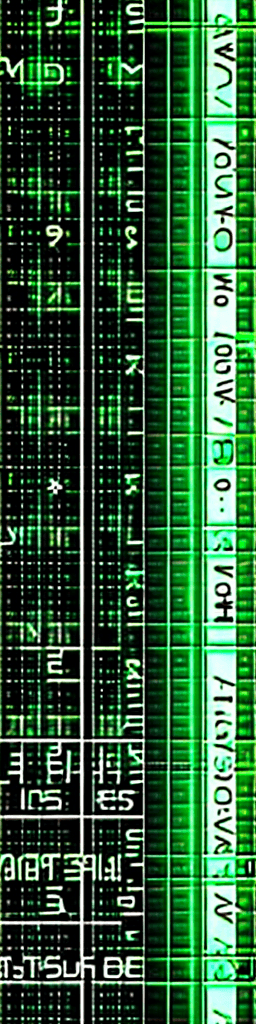 AI generated: light green matrix code falling