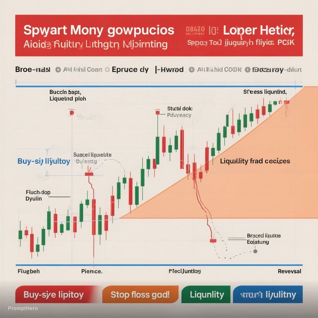 AI generated: Institutional trading infographic, smart money concept, price hunting liquidity.

Chart showing equa...