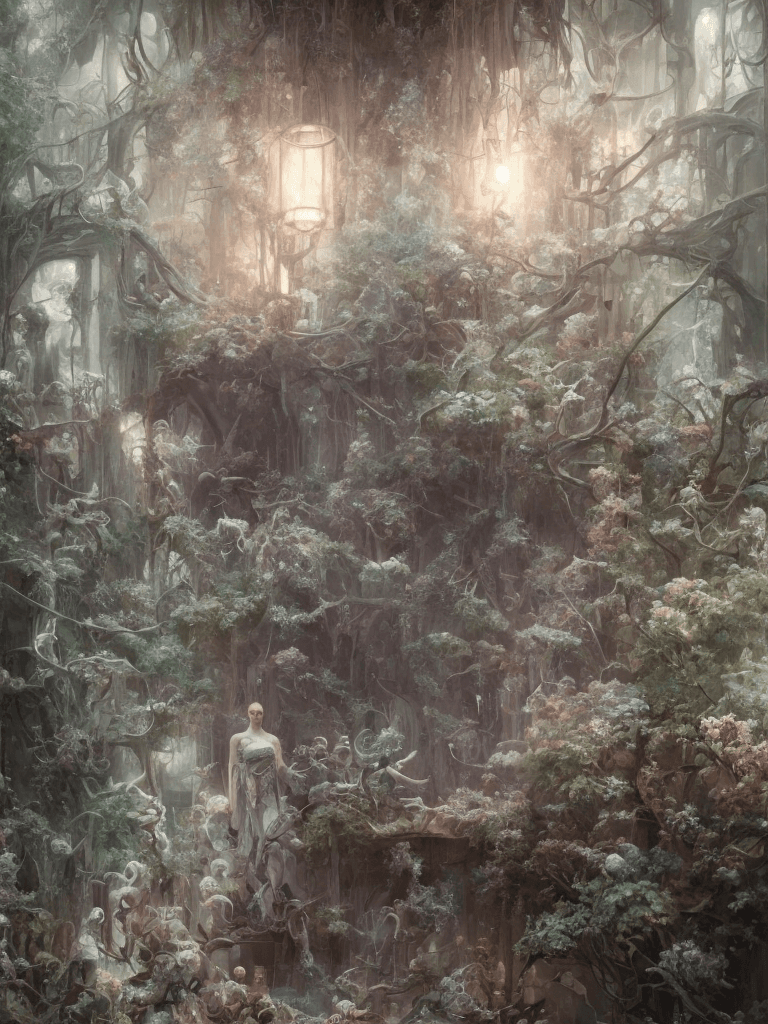 AI generated: ghosts in a beautiful glass box within an intricate glass box within a gorgeous glass box within a g...