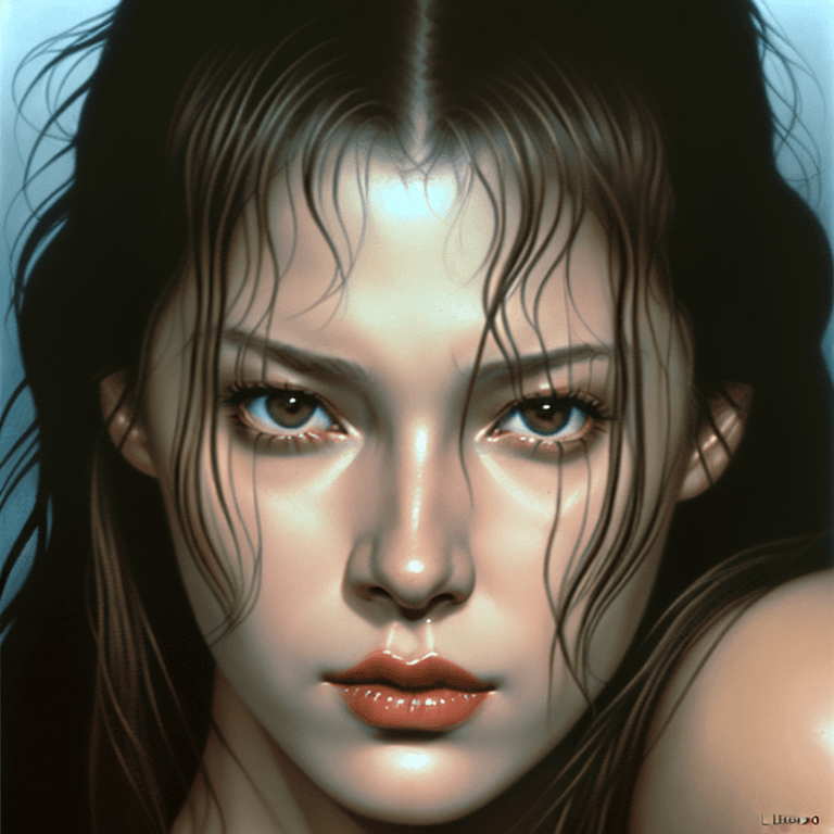 AI generated: silent hill female close up portrait poster , clear sharp focus, by boris vallejo, luis royo, julie ...