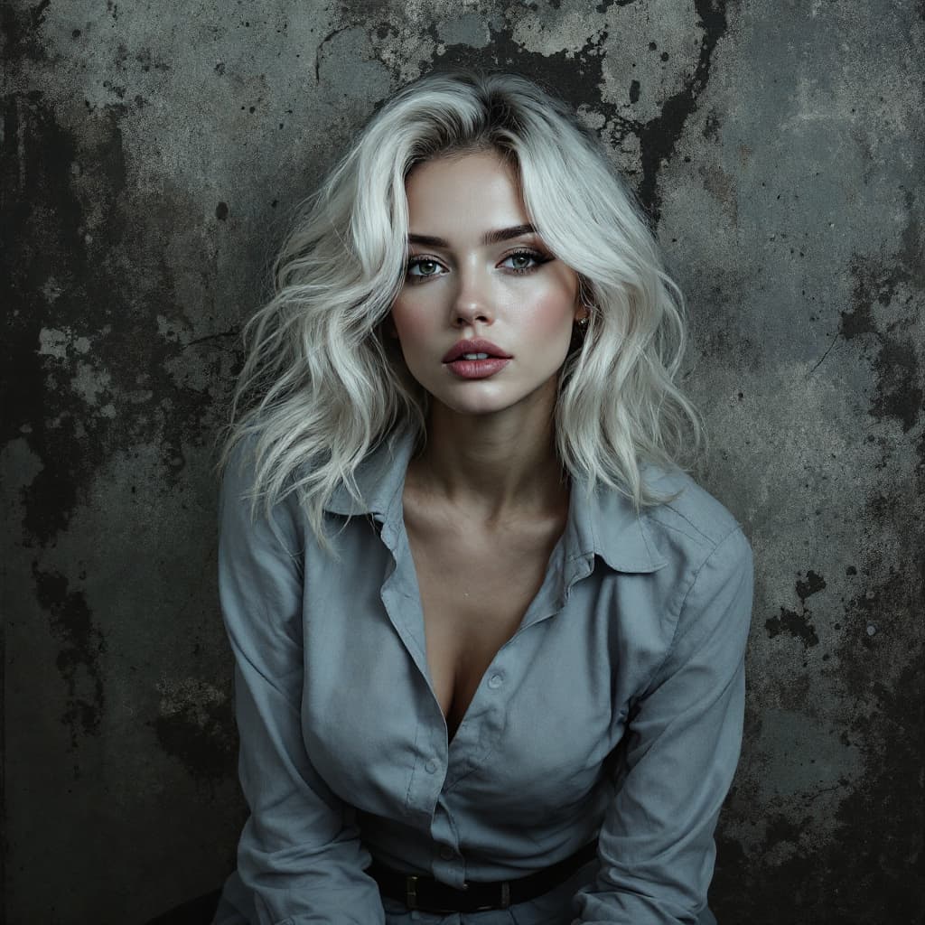 AI generated: gere uma imagem realista de uma linda mulher de nome alice, branca dos cabelos loiros de 25 anos, co...