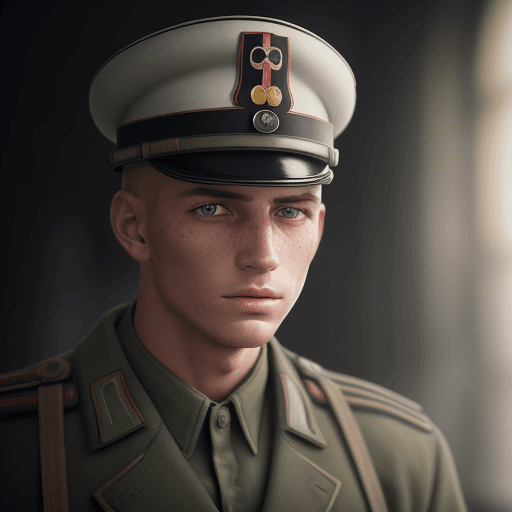 AI generated: german soldier, world war 2, standing, perfect human eyes, perfect human pupils, male, intricate art...