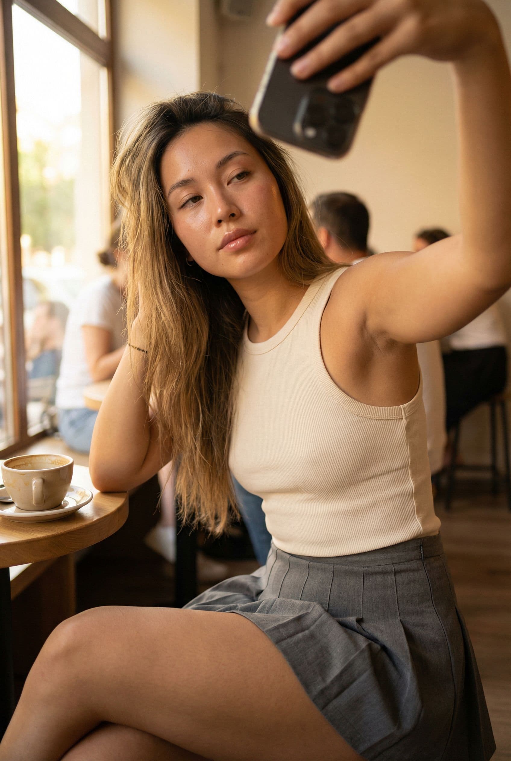AI generated: Ultra photorealistic 8K portrait in 4:5 vertical aspect ratio, shot on iPhone 15 Pro Max with 26mm w...